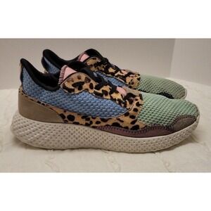 Steve Madden Run Cheetah Print Tennis Shoes Calf Hair Multi Color Womens Size 10